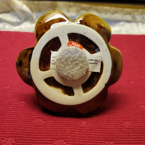 Vtg Ceramic Candle Holder| 2 Ladybugs On A Lotus Flower Pre 2000 - Picture 6 of 6